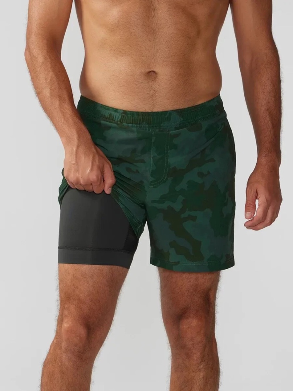 NWOT Chubbies Green Camo Sport Compression Shorts You Can’t See 7” XXL